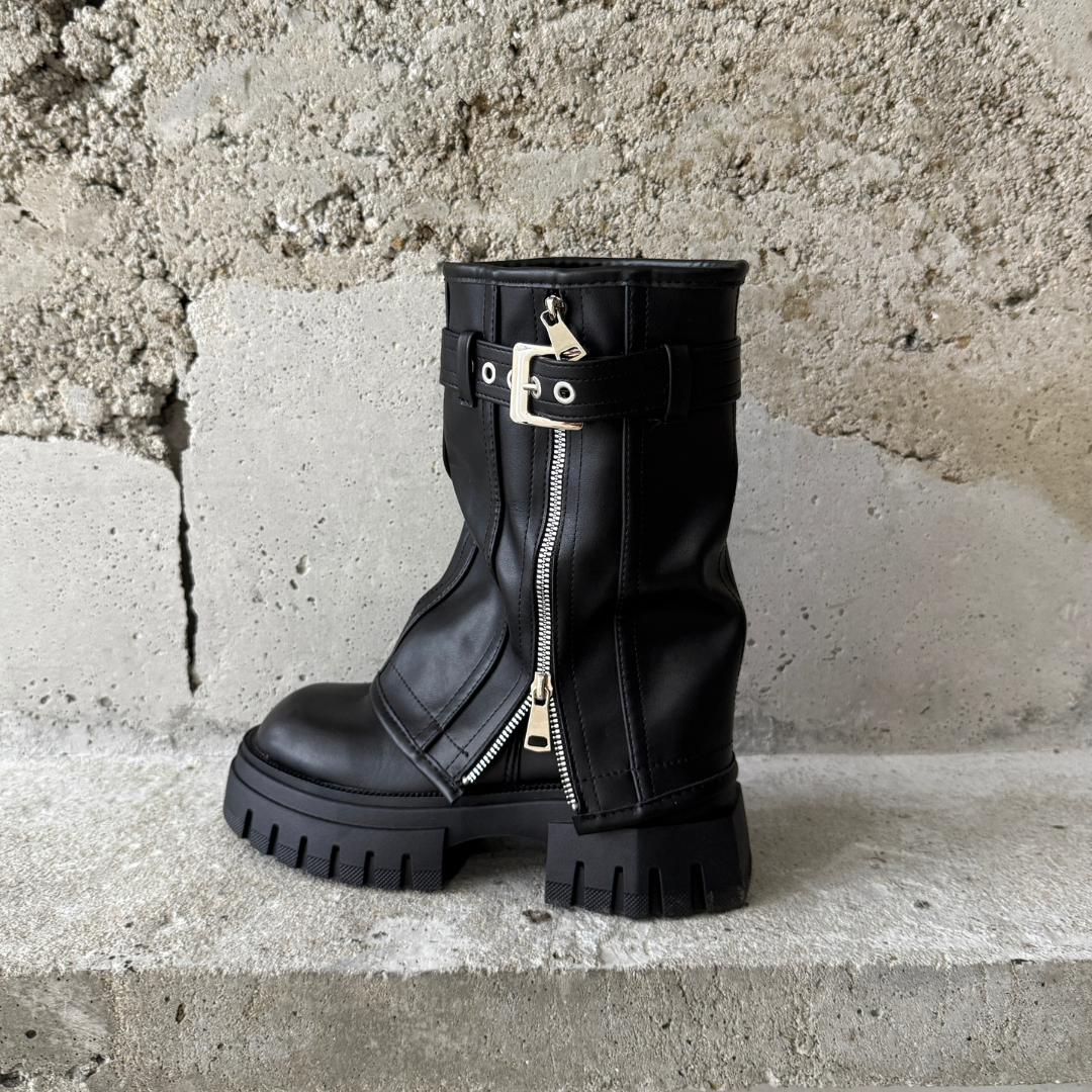 PLATFORM FOLD OVER CHUNKY BOOTS