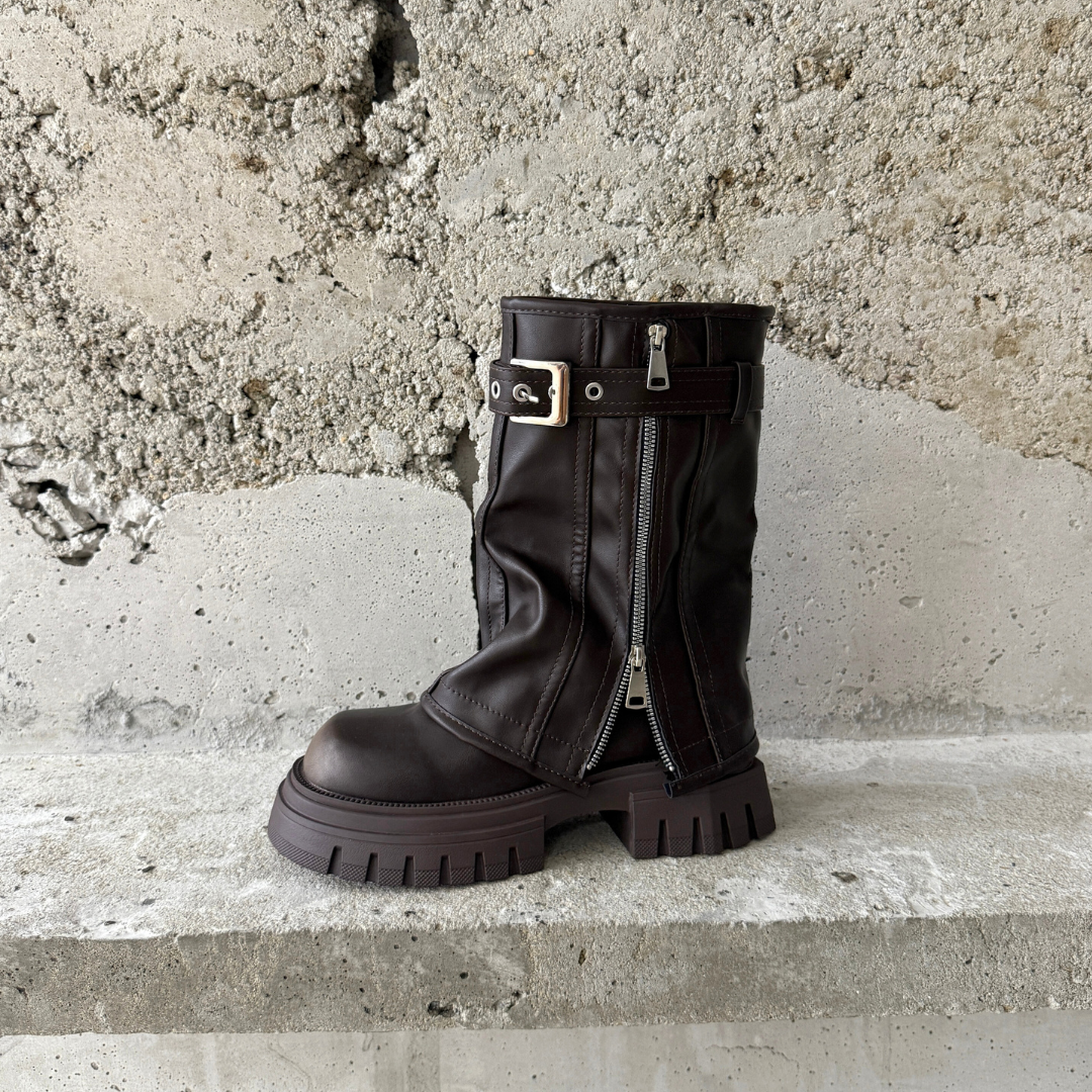 PLATFORM FOLD OVER CHUNKY BOOTS