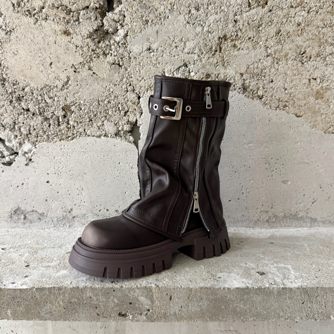 PLATFORM FOLD OVER CHUNKY BOOTS