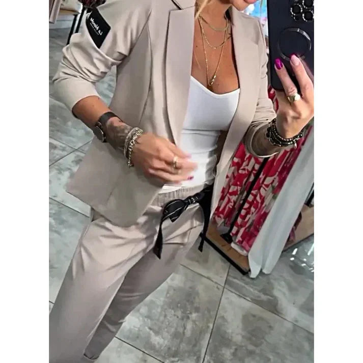 Luna Classic - Women’s Casual Solid-Color Two-Piece Set