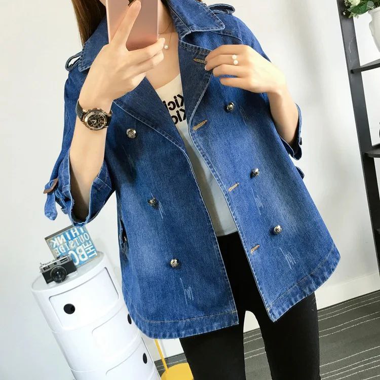 EVERYDAY DENIM CAPE COAT