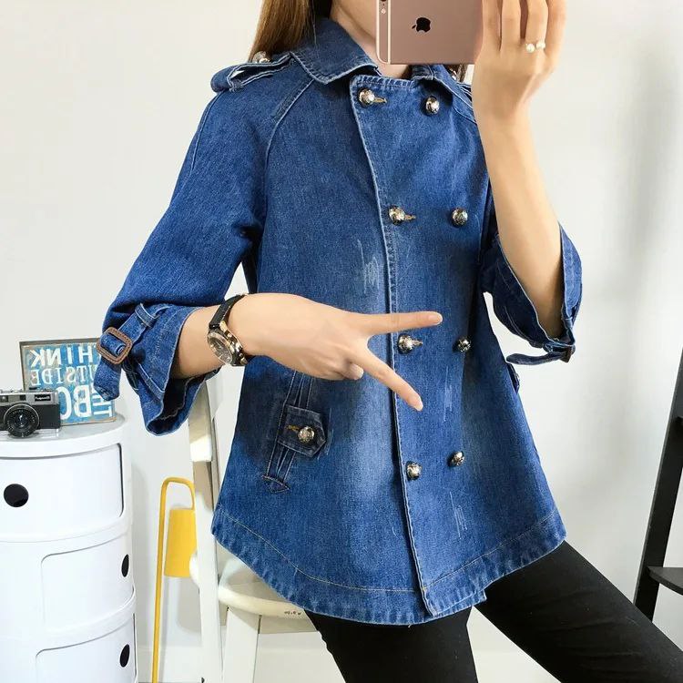 EVERYDAY DENIM CAPE COAT