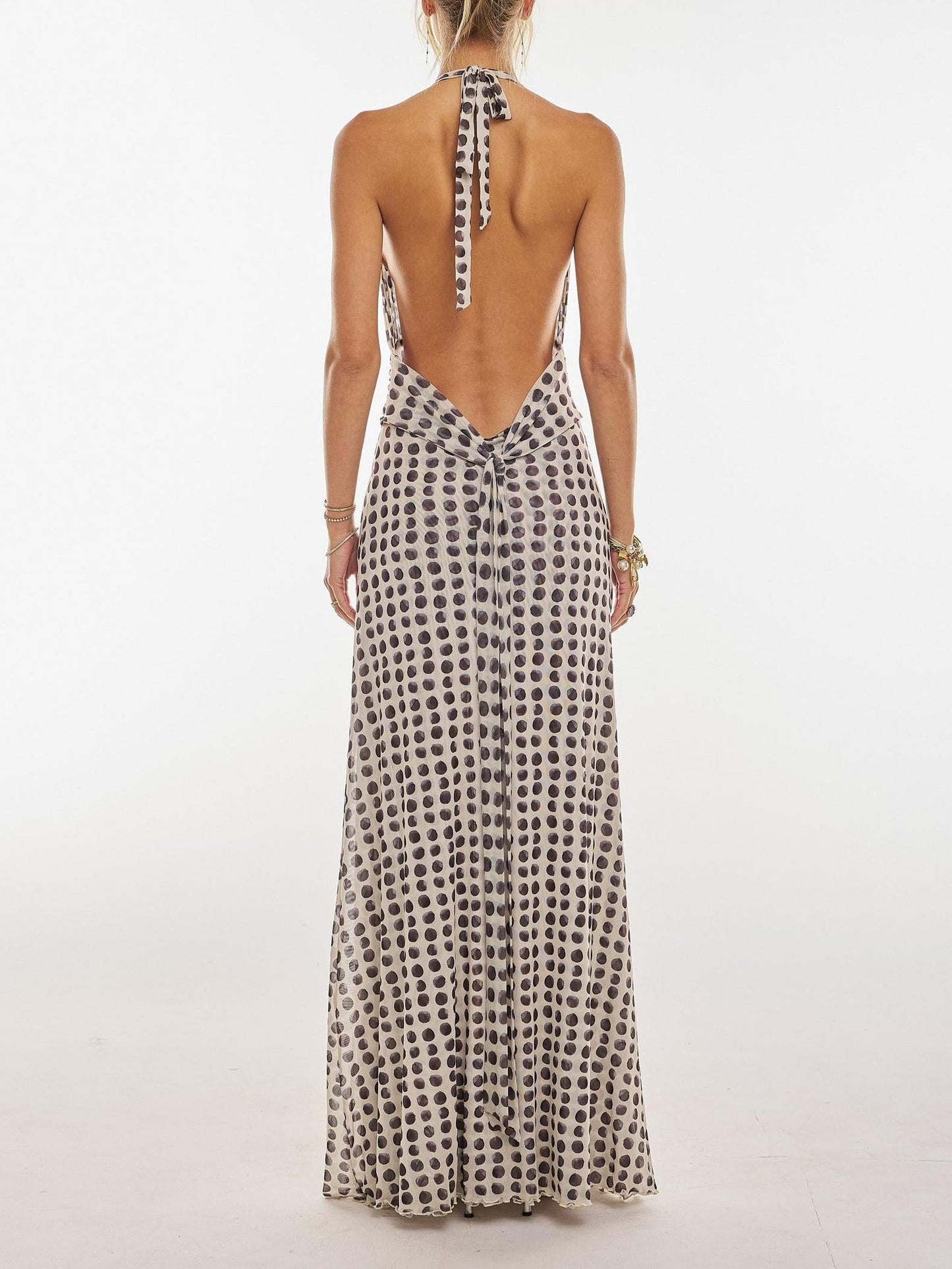 CAMONI POLKA DOT DIARY MAXI DRESS