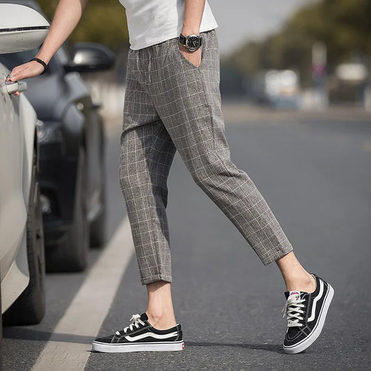 Vince Checkered Slim Pants