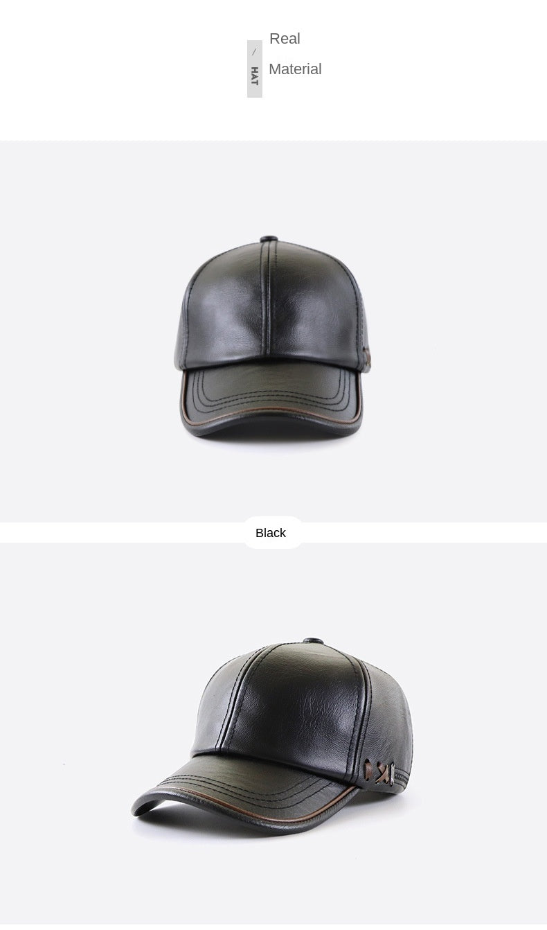 PolarHide Velvet-Lined Leather Cap