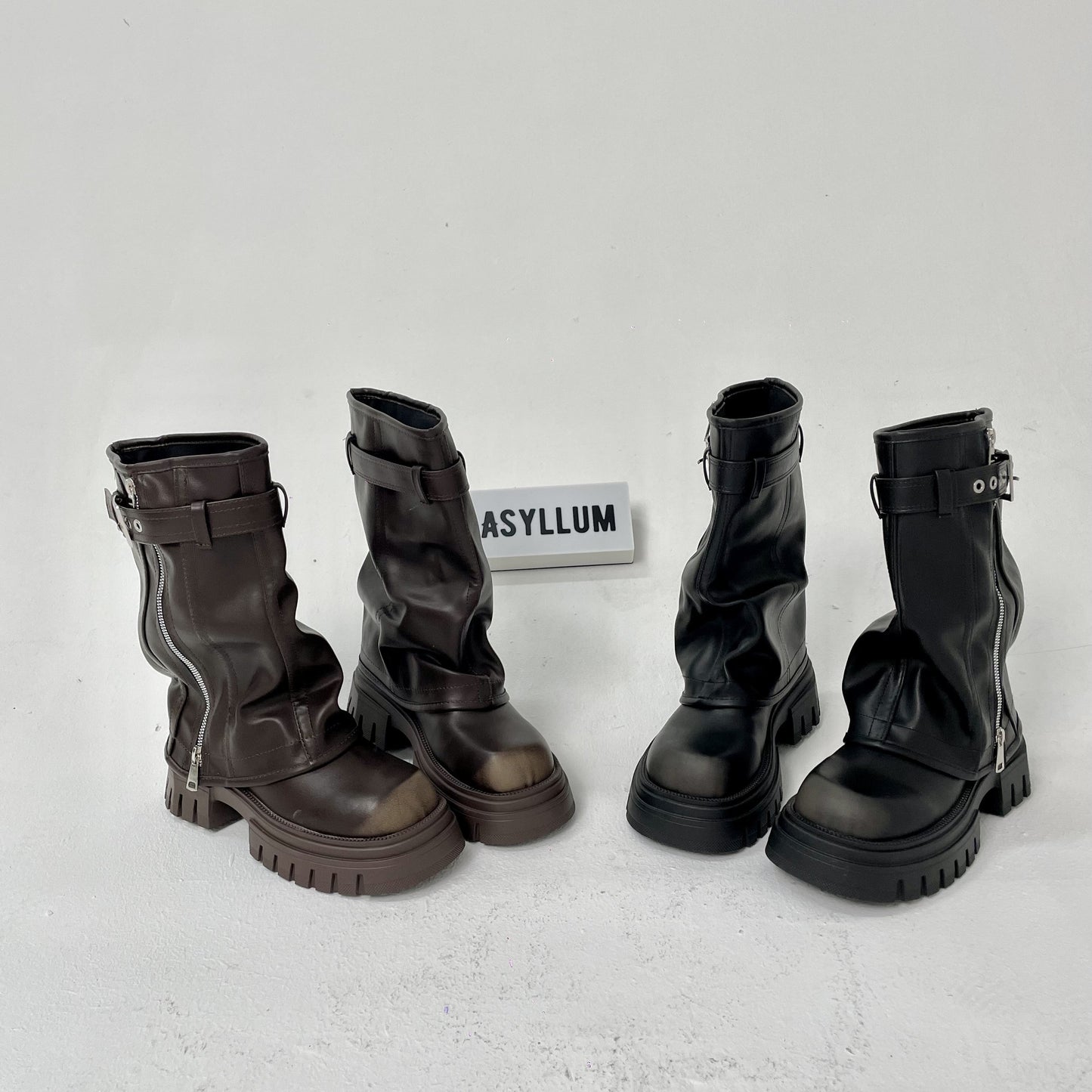 PLATFORM FOLD OVER CHUNKY BOOTS