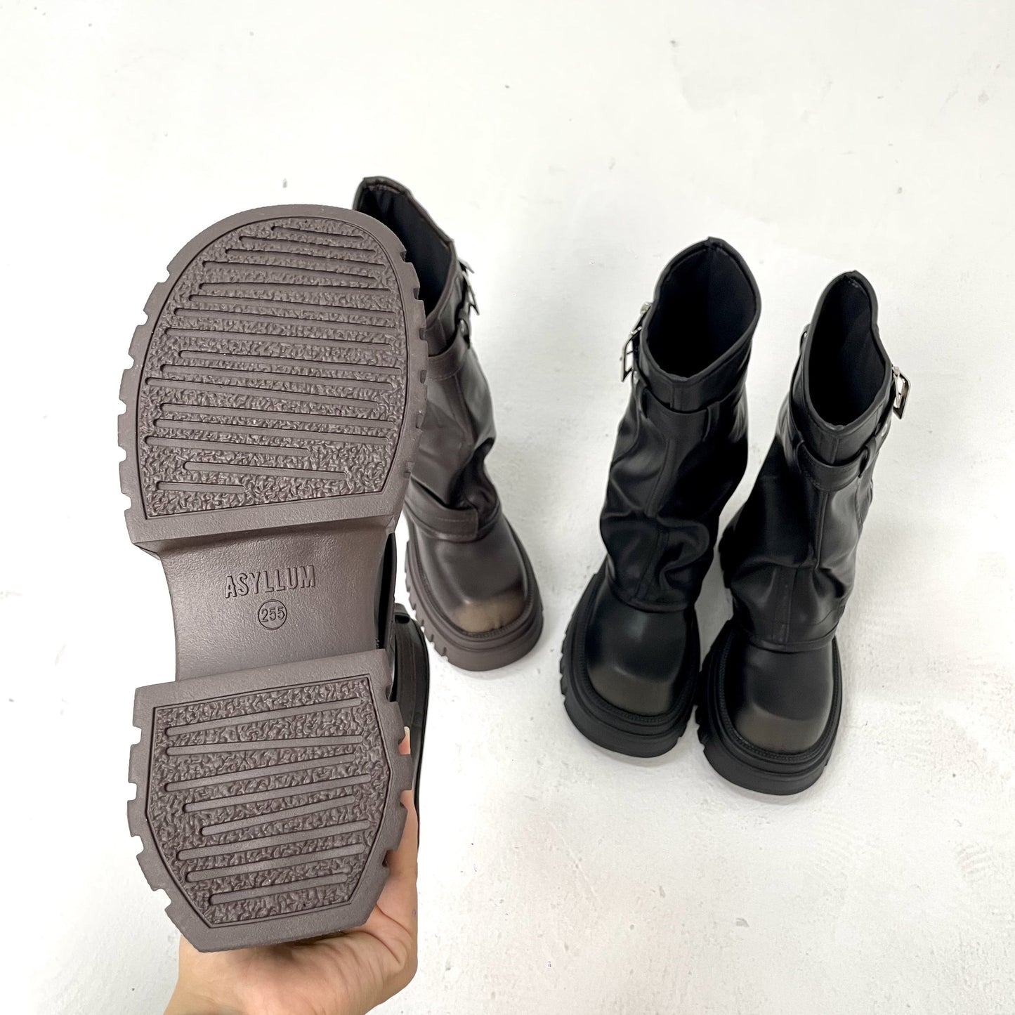 PLATFORM FOLD OVER CHUNKY BOOTS
