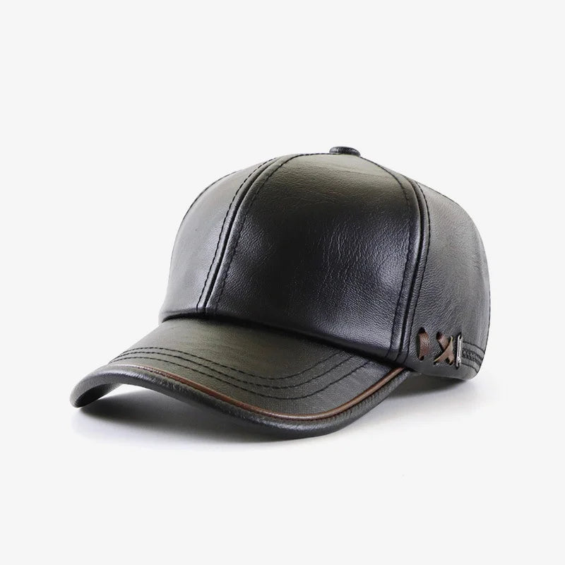 PolarHide Velvet-Lined Leather Cap