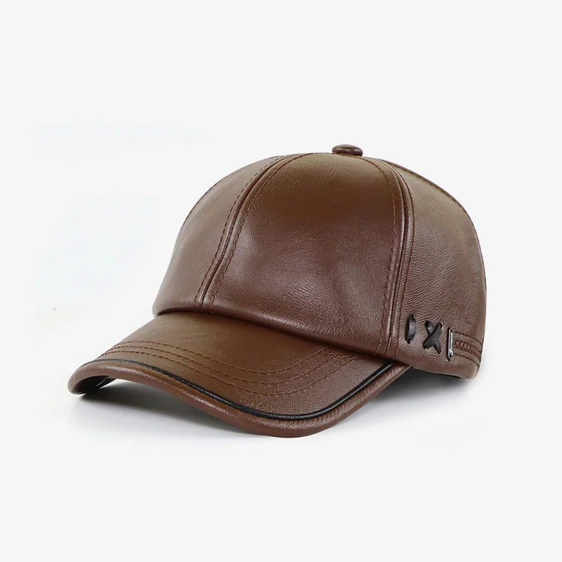 PolarHide Velvet-Lined Leather Cap