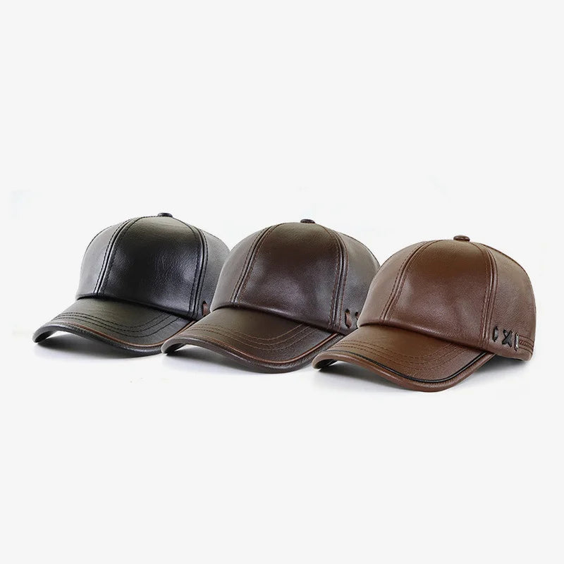 PolarHide Velvet-Lined Leather Cap