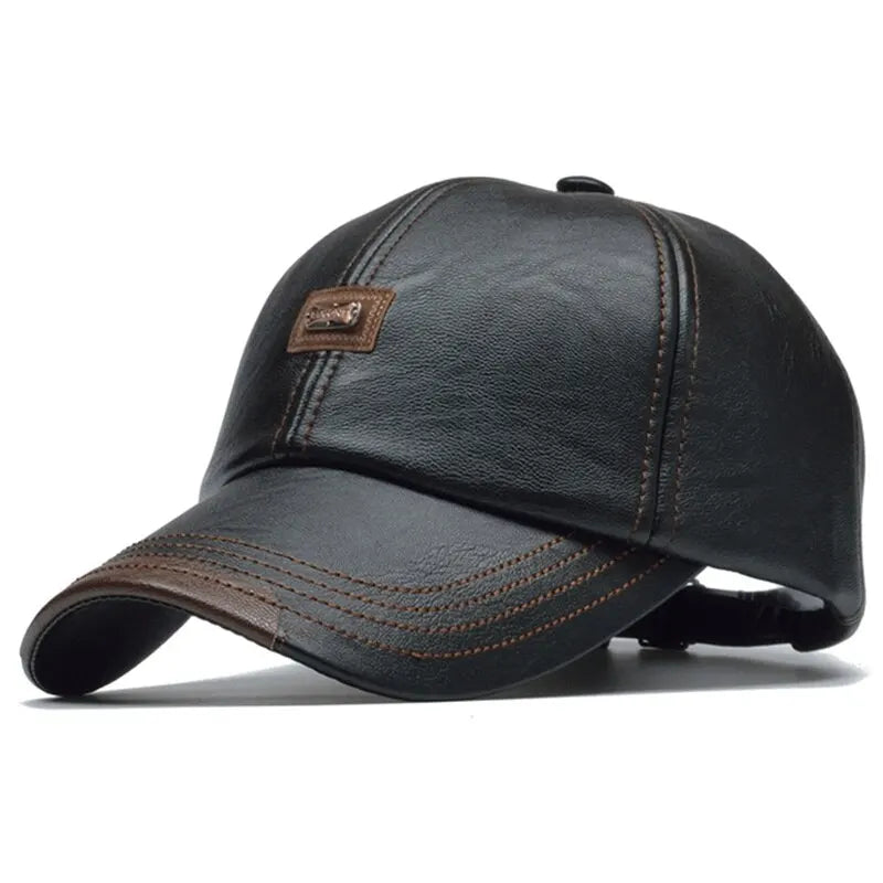 UrbanLabel PU Leather Baseball Cap