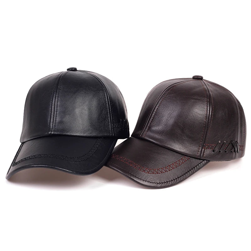 FrostLine Leather Baseball Cap