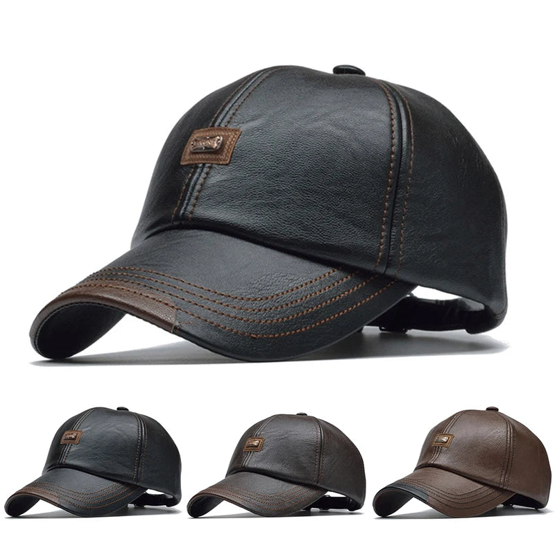 UrbanLabel PU Leather Baseball Cap