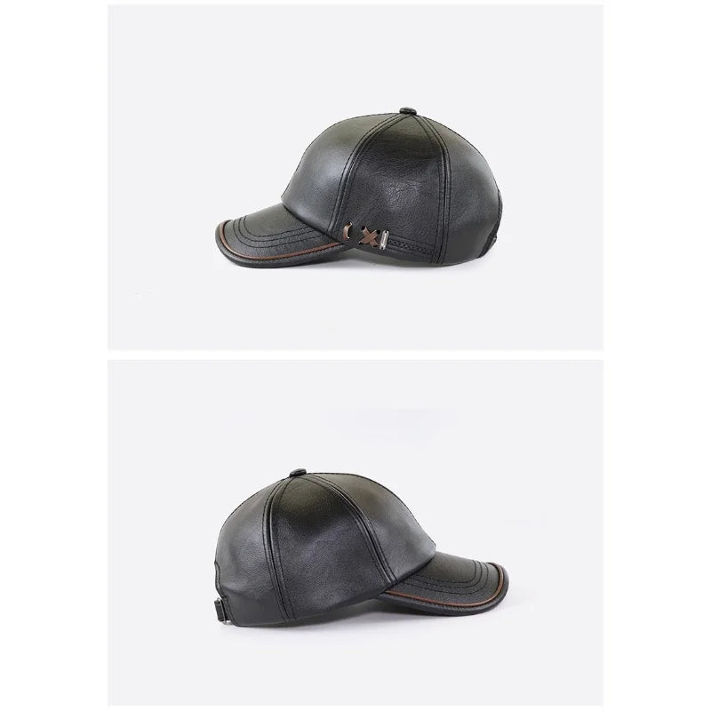 PolarHide Velvet-Lined Leather Cap