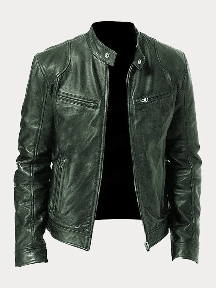 Tobias™ – Casual Leather Jacket: Timeless Style and Comfort