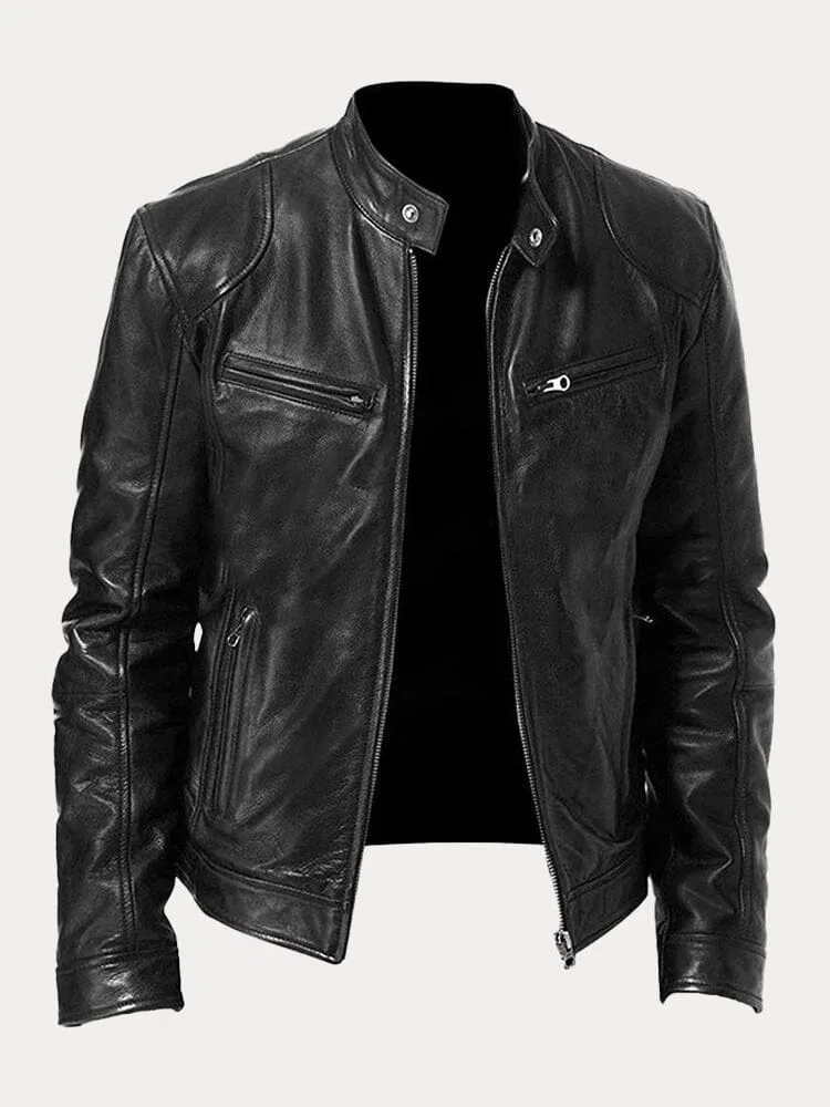Tobias™ – Casual Leather Jacket: Timeless Style and Comfort