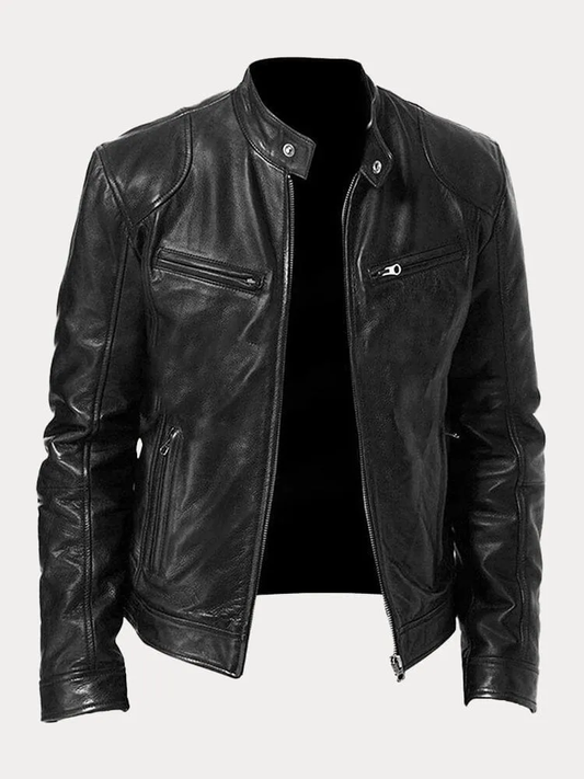 Tobias™ – Casual Leather Jacket: Timeless Style and Comfort