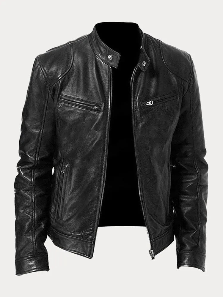 Tobias™ – Casual Leather Jacket: Timeless Style and Comfort