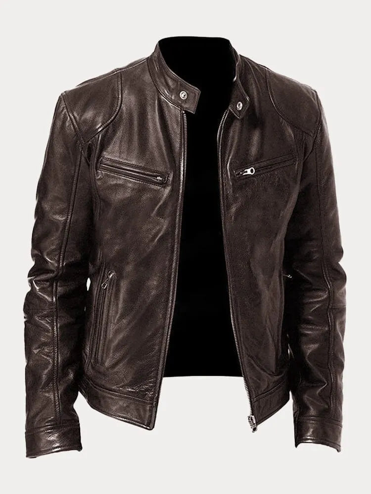 Tobias™ – Casual Leather Jacket: Timeless Style and Comfort