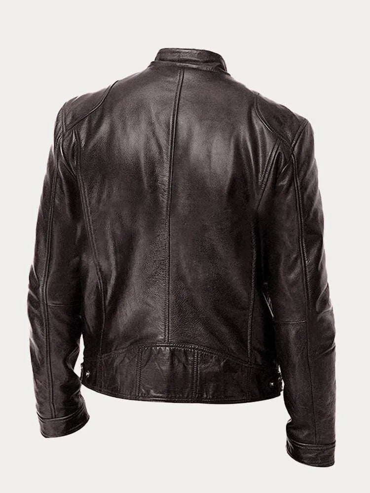 Tobias™ – Casual Leather Jacket: Timeless Style and Comfort