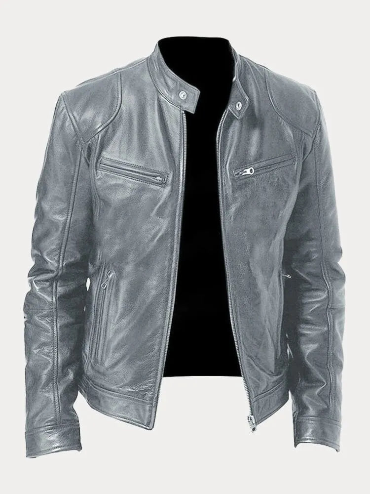 Tobias™ – Casual Leather Jacket: Timeless Style and Comfort