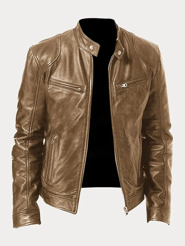 Tobias™ – Casual Leather Jacket: Timeless Style and Comfort