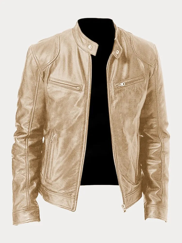Tobias™ – Casual Leather Jacket: Timeless Style and Comfort