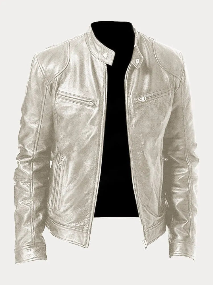 Tobias™ – Casual Leather Jacket: Timeless Style and Comfort