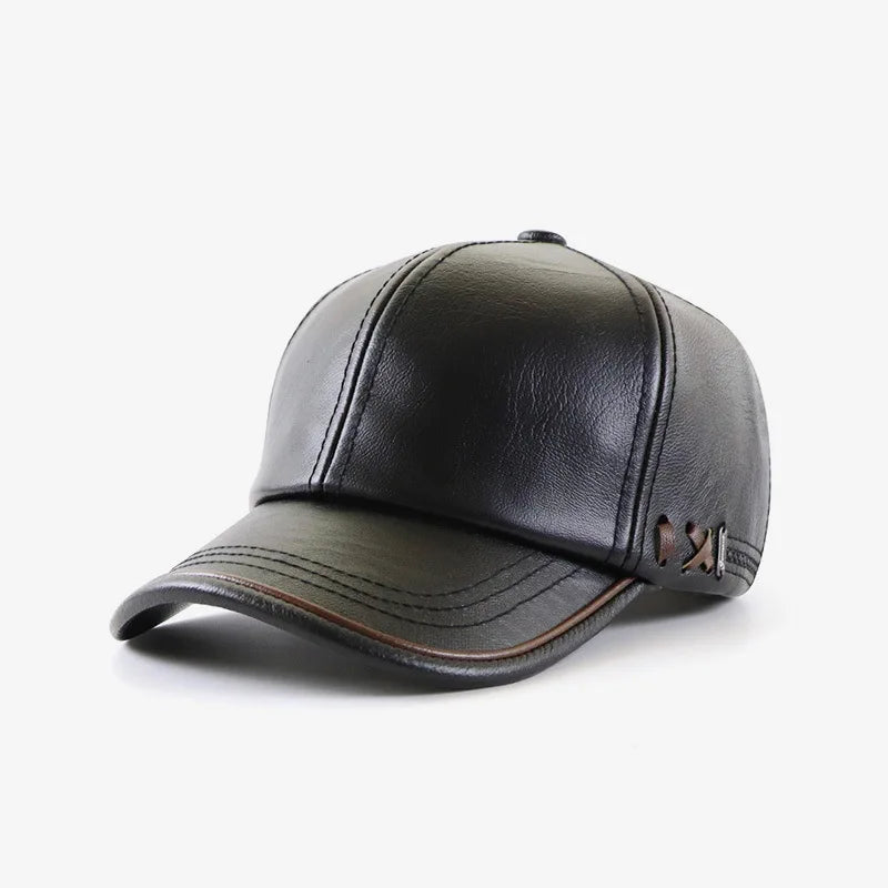 PolarHide Velvet-Lined Leather Cap