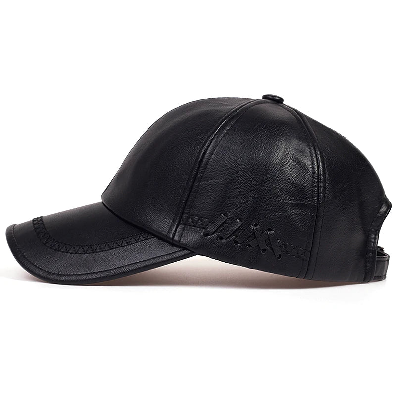 FrostLine Leather Baseball Cap