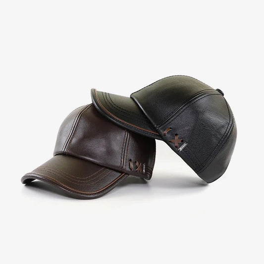 PolarHide Velvet-Lined Leather Cap