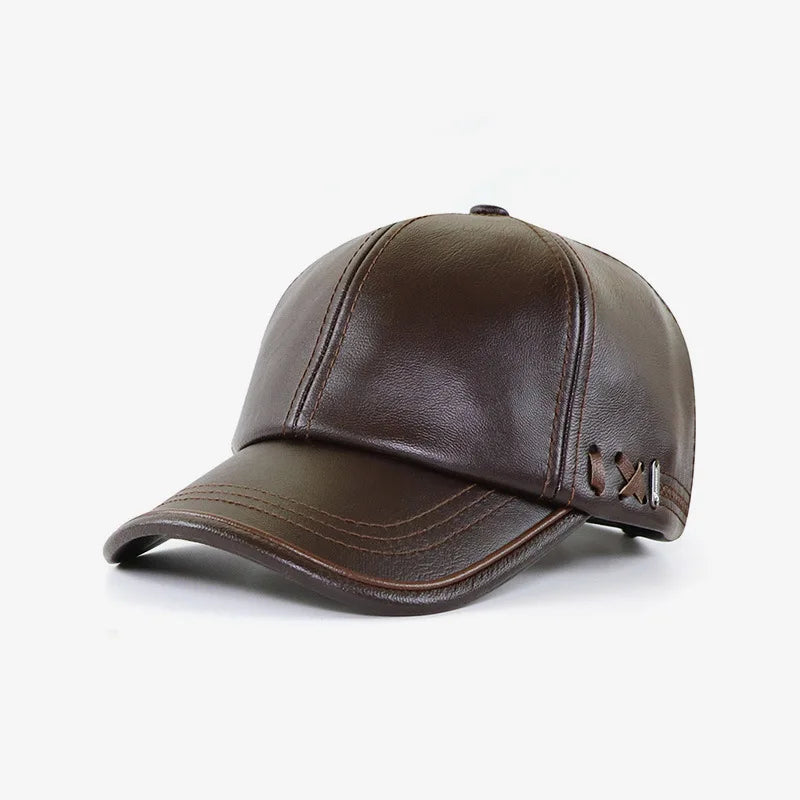 PolarHide Velvet-Lined Leather Cap