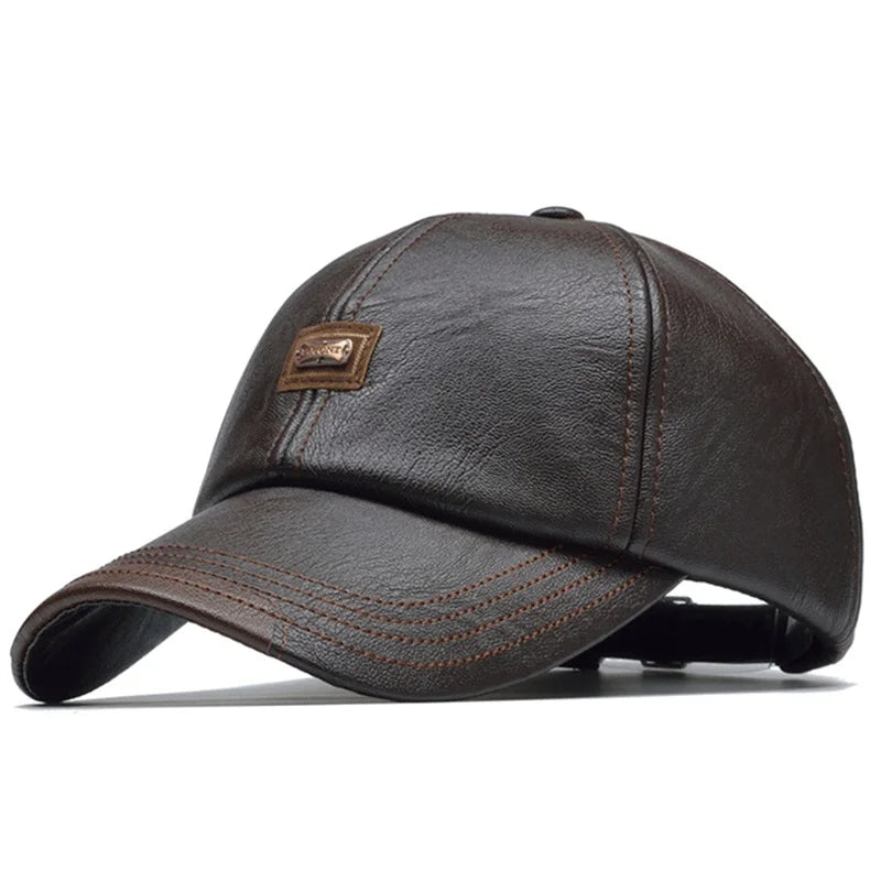 UrbanLabel PU Leather Baseball Cap