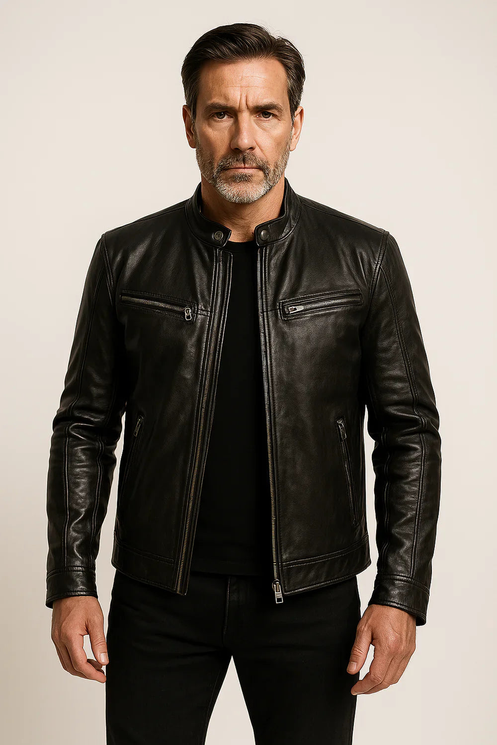 Tobias™ – Casual Leather Jacket: Timeless Style and Comfort