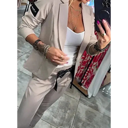 Luna Classic - Women’s Casual Solid-Color Two-Piece Set