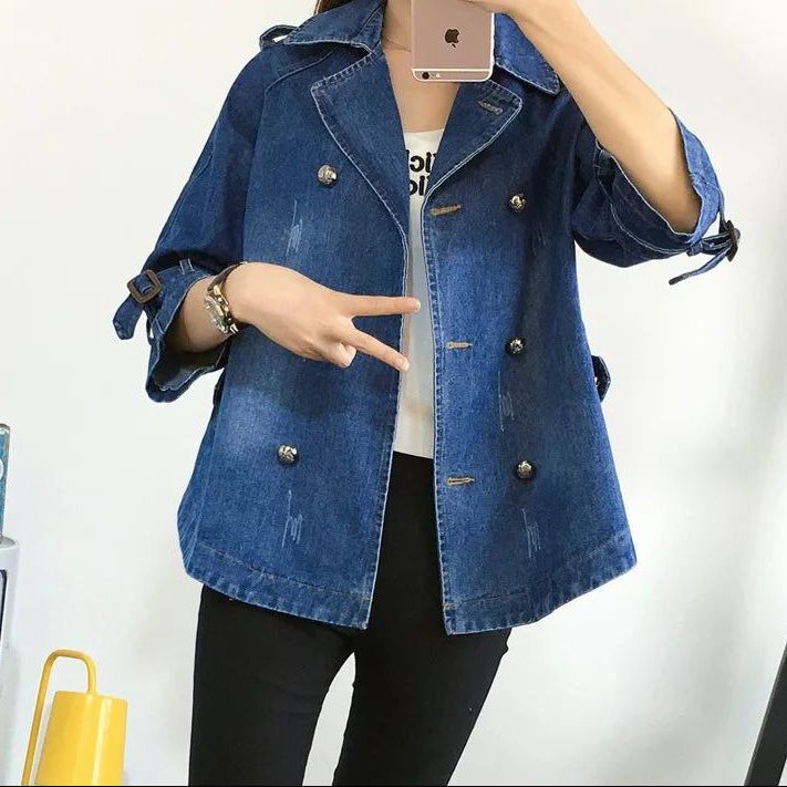 EVERYDAY DENIM CAPE COAT