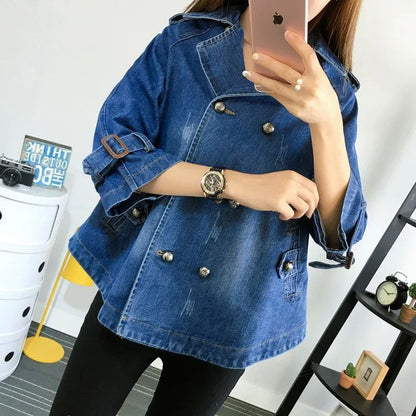 EVERYDAY DENIM CAPE COAT