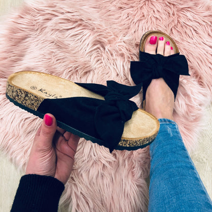 Kira Leopard Bow Sandals