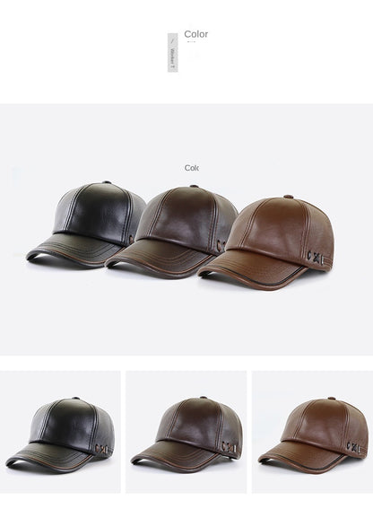PolarHide Velvet-Lined Leather Cap