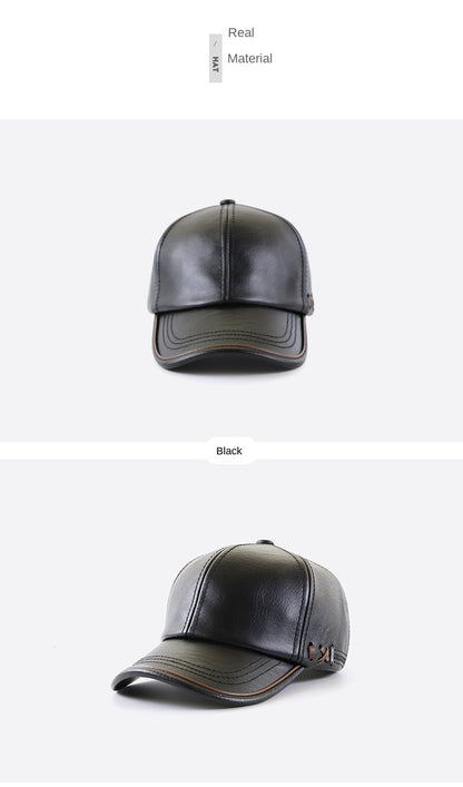 PolarHide Velvet-Lined Leather Cap