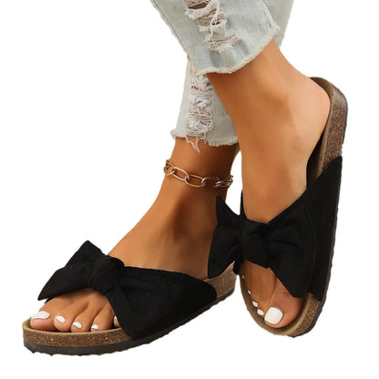 Roxy Leopard Bow Mules