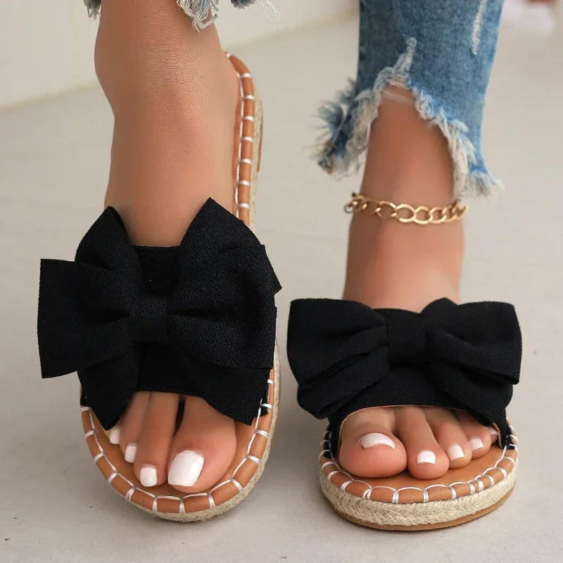 Lila Bow Summer Slides