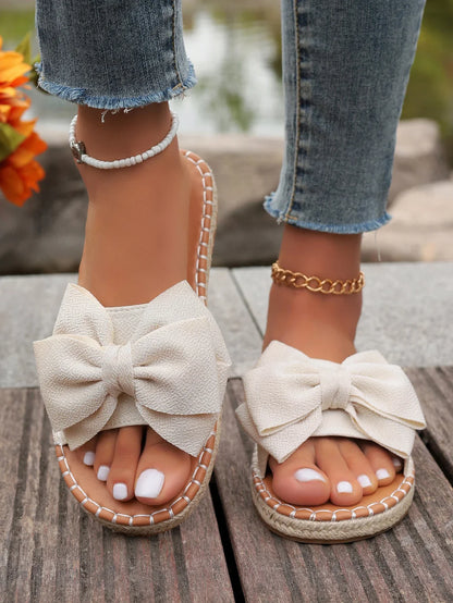 Lila Bow Summer Slides