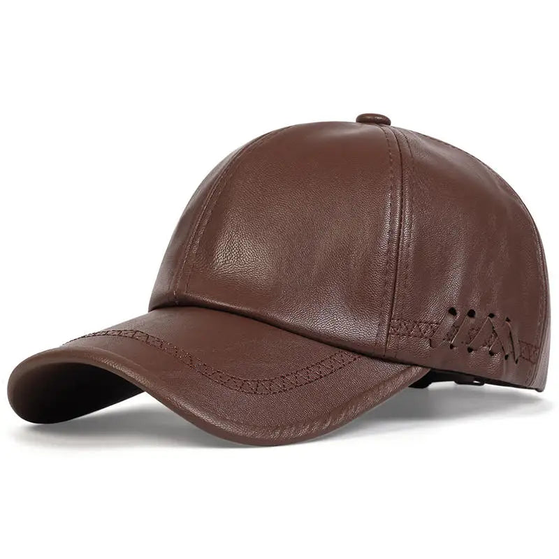 FrostLine Leather Baseball Cap