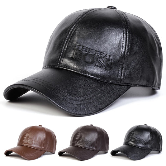 FrostLine Leather Baseball Cap