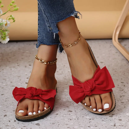 Kira Leopard Bow Sandals
