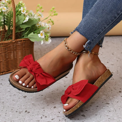 Kira Leopard Bow Sandals