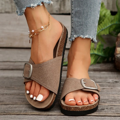 Luna Buckle Flip Flops