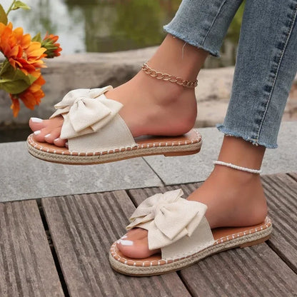 Lila Bow Summer Slides
