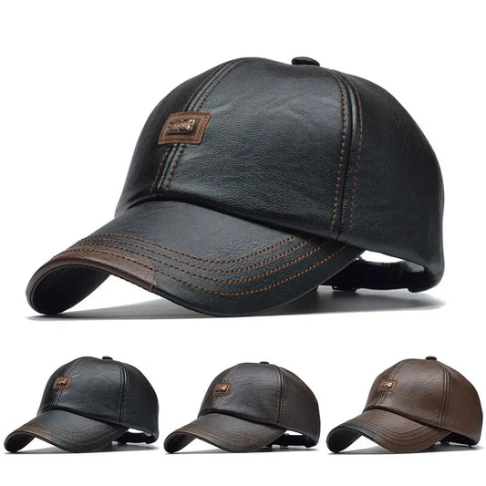 UrbanLabel PU Leather Baseball Cap